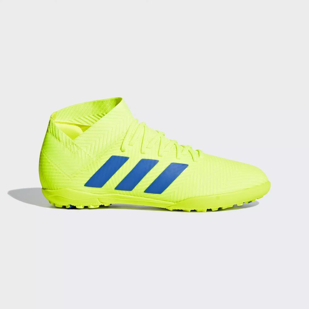 Adidas Nemeziz Tango 18.3 Turf Tenis De Futbol Amarillos Para Niño (MX-59399)